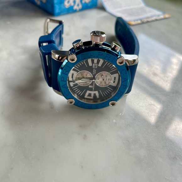 Capri Watch - Blue and Stainless Steel - 49MM - Picture 5 of 6